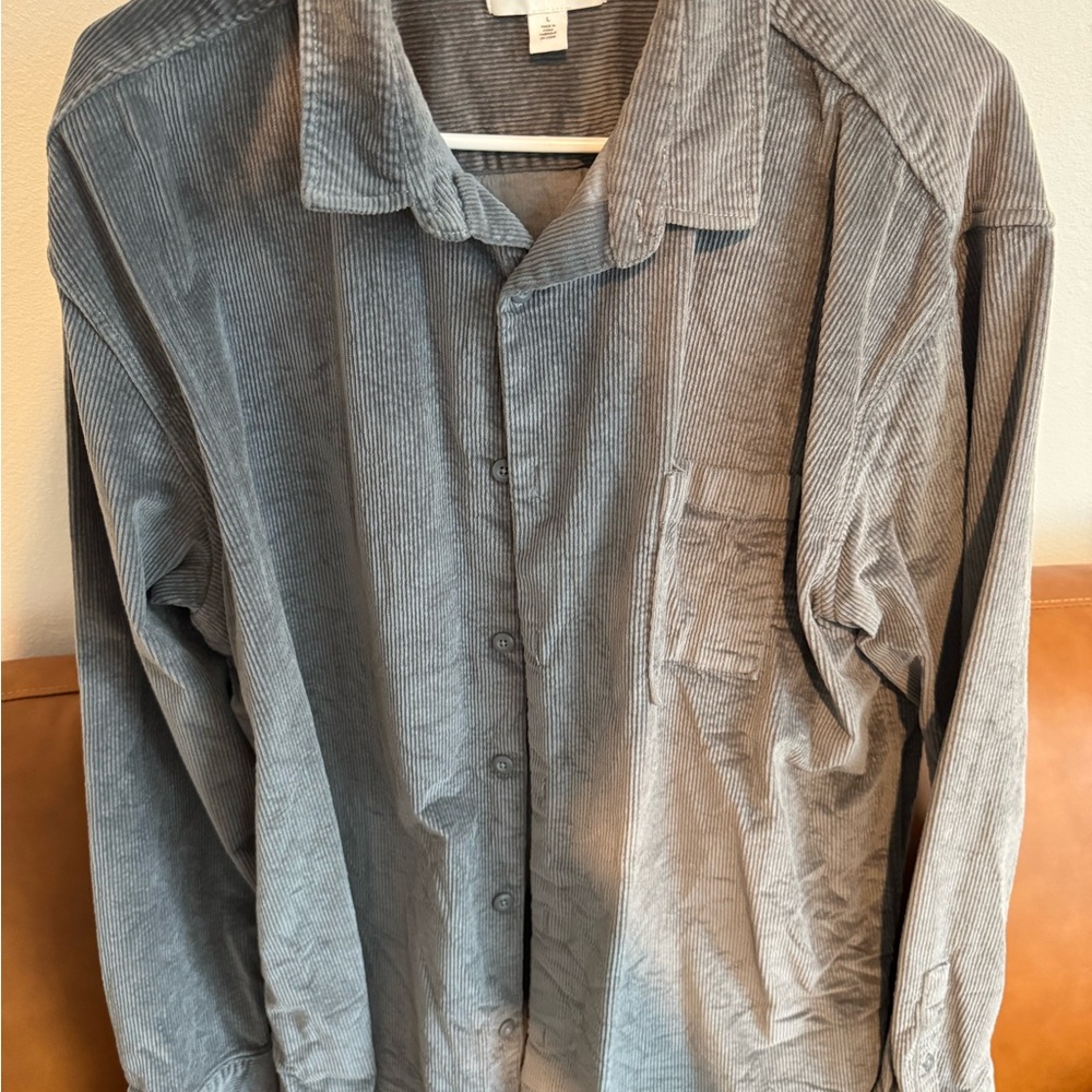 BP Gray Corduroy Shirt Jacket